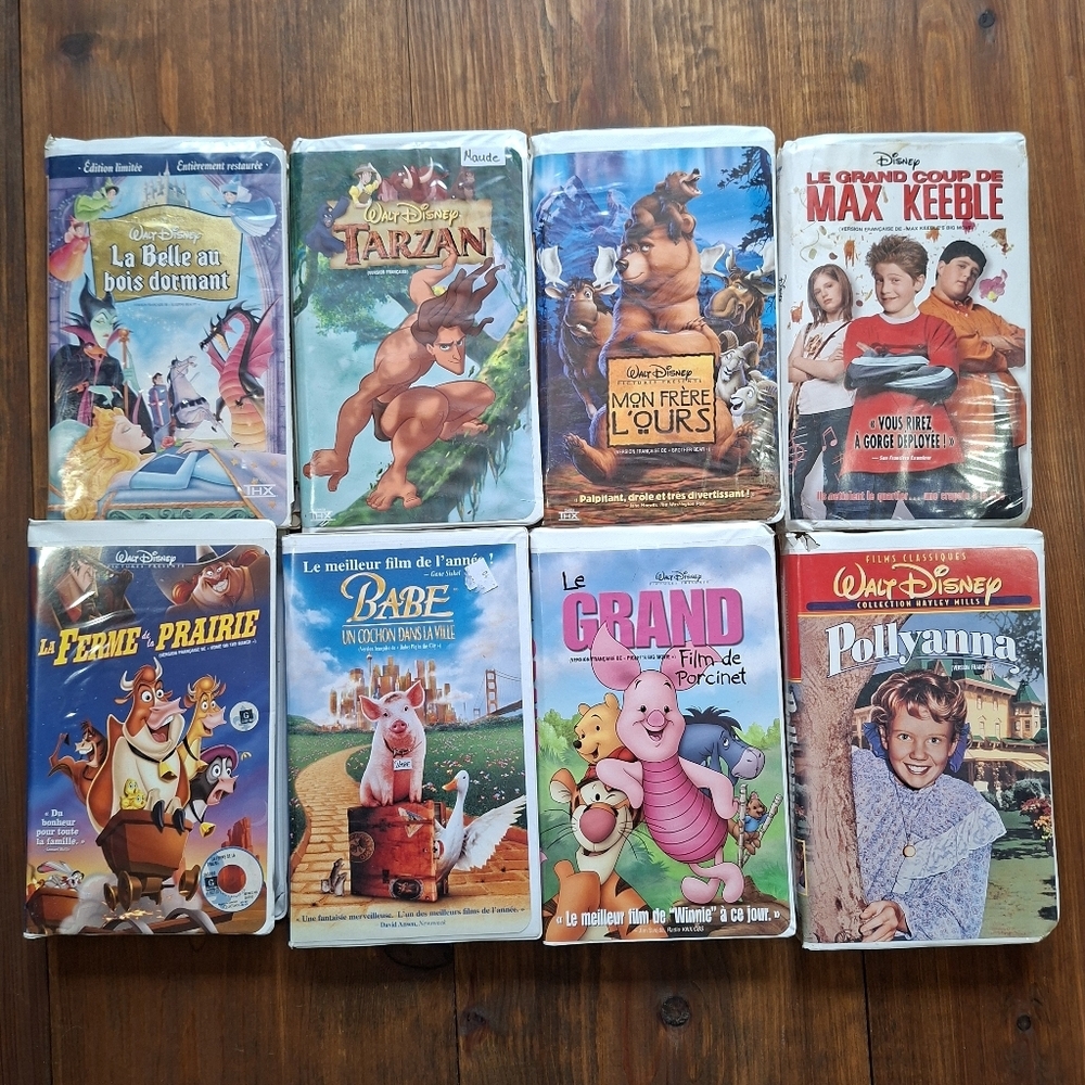 Disney Lot De 8 VHS Pour Enfants/famille En Francais